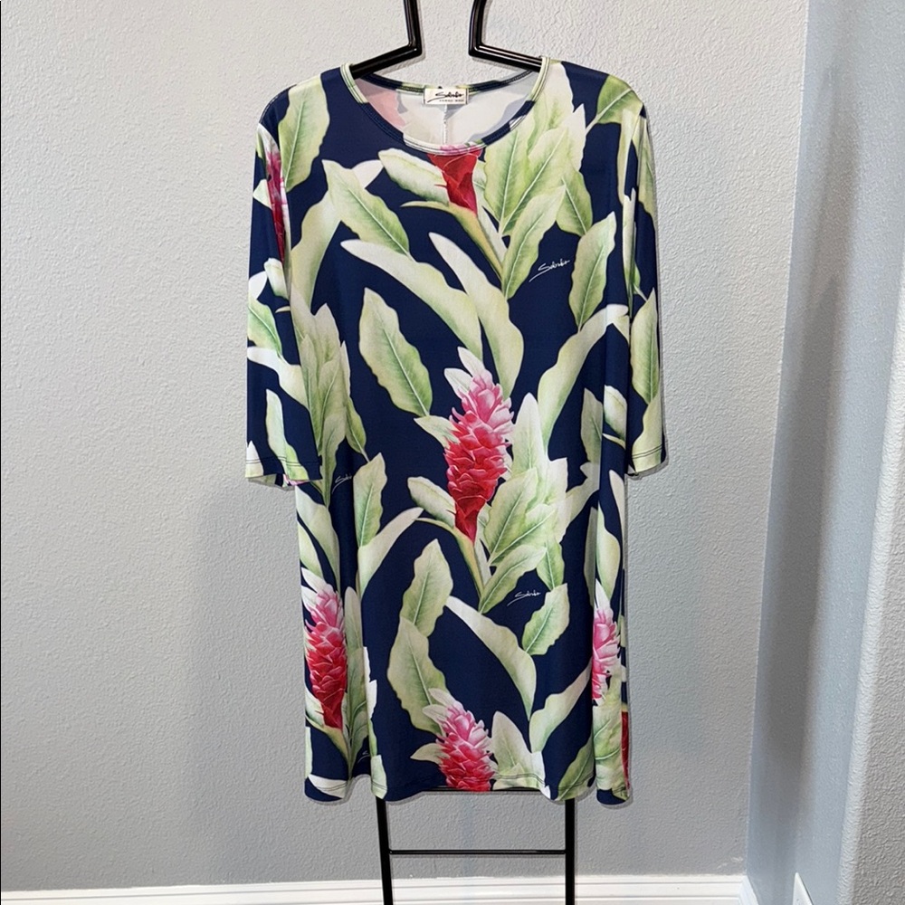 Floral Navy Midi Dress